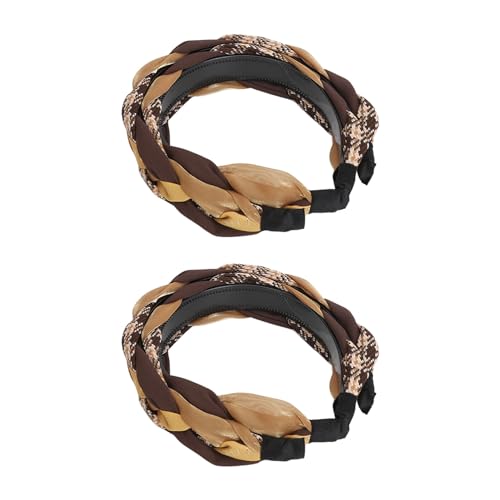 Damen-Haarband, 2 Stück, Handgefertigt, Damen-Stirnband, Einfach zu Kombinieren, Bequem für die Arbeit oder für Konzerte von YYQTGG