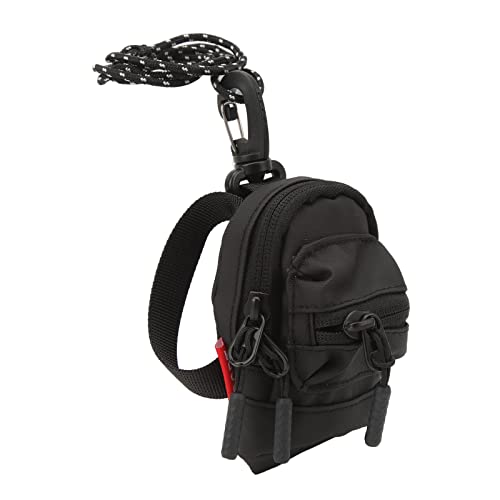 Lanyard-Tasche, schwarzes Hals-Lanyard-Geldbörse mit Reißverschluss, modisch für Outdoor-Reisen für Münzen, Schlüssel von YYQTGG