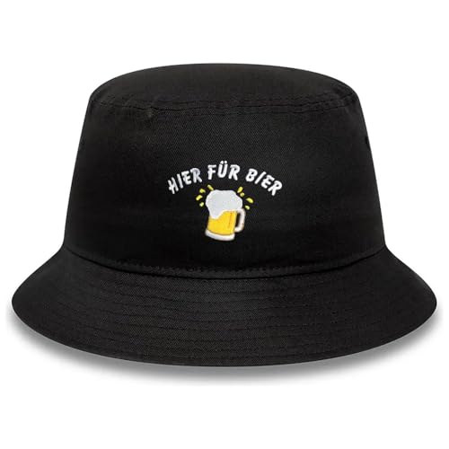 Bier Hut HIER FÜR BIER Fischerhut Anglerhut Sonnenhut Sommer Buckethut Faltbar Sommer Outdoor Sporthut Unisex Caps Geschenk für Bier Liebhaber Fasching Oktoberfest Karneval Cosplay Kostüme Accessoires von YYSWSAKY