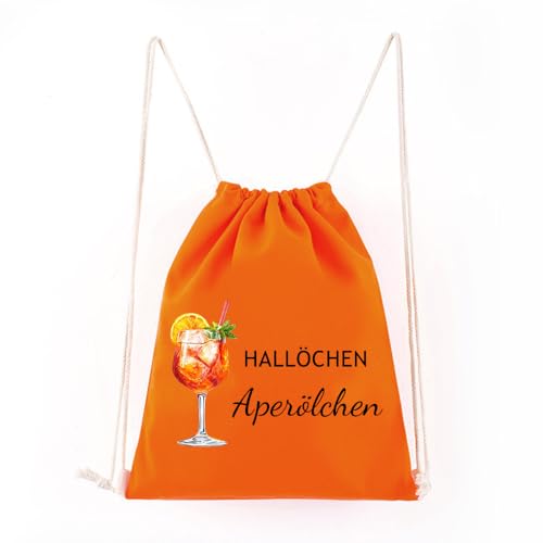 YYSWSAKY Hallöchen Aperölchen Sportbeutel, Holy Aperol Turnbeutel mit Kordelzug, Personalisiert Gymsack Rucksack, Beutel Turnbeutel（37x 46cm） von YYSWSAKY