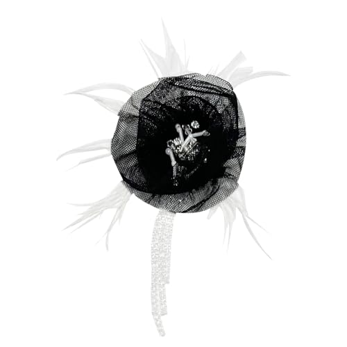 YYYHUII Quasten Blume Federbrosche Pin für formelle Veranstaltung Kleid Broschen Elegante Haarhut Dekorationen Schal Clip für Party Outfit YYYHUII Quasten Blume Federbrosche Pin für formelle Veranstaltung Kleid Broschen Elegante Haarhut Dekorationen Schal Clip für Party Outfit von YYYHUII