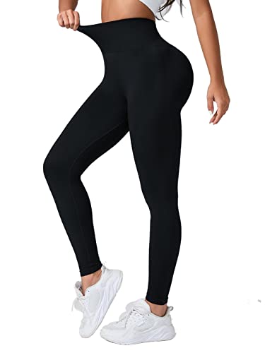 Damen Sport Leggings Lange Booty Lifting Yoga Leggings Hohe Taille Blickdicht Leggings Mit Bauchkontrolle Kompressions Sporthose Yogahose Fitnesshose Schwarz M von YYaaTING