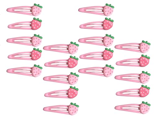 Erdbeer-Haarspangen, niedliche Haarspangen, Metall-Haarspangen, Zubehör für Frauen, dekorative Haarspangen, 20 Stück (Erdbeere, 20 Stück) von YYaaloa