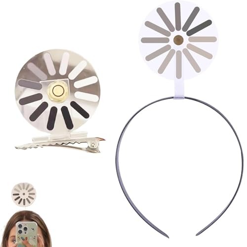 Creative Headband Hairpin,Rotating “Loading…” Digital Icon Clip on Face/Headband, Humorous Tech-Inspired Accessories for Parties, Students & Programmers (A+B, Einheitsgrösse) von YZBBSH