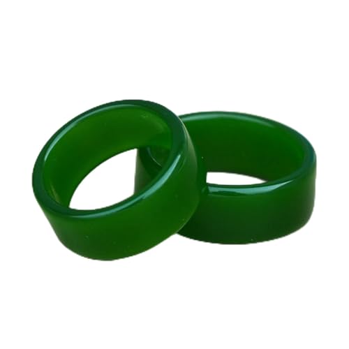 YZDKJ Natürliche chinesische grüne handgeschnitzte Jade Ring Mode Boutique Schmuck für Männer und Frauen Jasper Ring Geschenk (Ring Size : 22) von YZDKJ