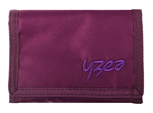 Yzea Geldbörse Jungen Mädchen Wallet Börse Geldbeutel Münzfach, Ausweisfach, Klarsicht, Scheinfach, Kette mit Karabiner Auswahl + Trinkflasche (AUBERGINE) von Yzea