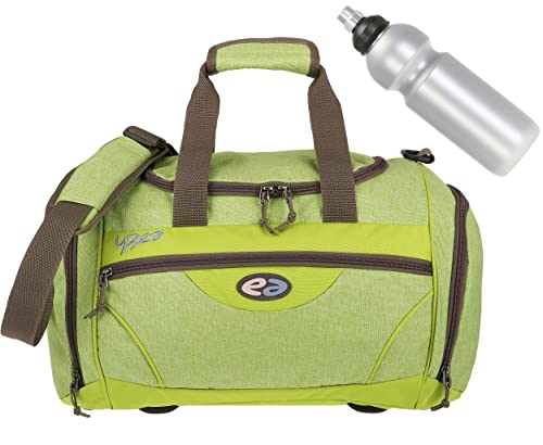YZEA Sporttasche Jungen Mädchen Sports 52 cm, 26 Liter mit Schuhfach, Naßfach Freizeittasche Tasche Damen für Frauen Kinder Herren Reisetasche Auswahl + Trinkflasche (Frog (grün)) von Yzea
