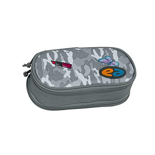 YZEA Mäppchen Stifteetui BOX mit Zirkelfach WOW grau von YZEA