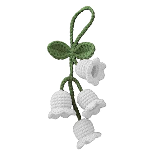 YZH Creative Chimes Flower Anhänger Schlüsselanhänger Handmade Gestrickter Schlüsselanhänger Beutel Glocke Frauen Anhänger Glocke Schlüssel gehäkelt von YZH