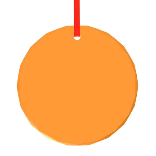 YZHYWJFF Aprikose bedruckter runder Glasanhänger Weihnachtsbaumschmuck von YZHYWJFF