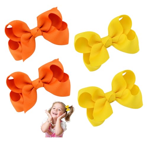 YZROHYI 4 Stück Mädchen Haarspangen Schleife,Tiny Bow Haarspangen Kinder,Hair Clips For Girls,Haarklammern Set,Haarschleif,Entenschnabel Clips,Haarschmuck,Haar Zubehör Baby Hair Clips Soft Newborn von YZROHYI