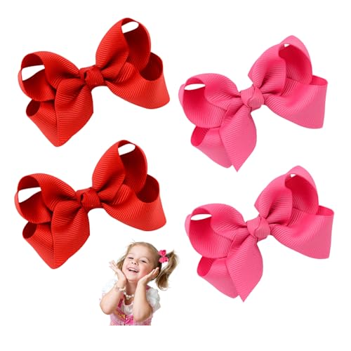 YZROHYI 4 Stück Mädchen Haarspangen Schleife,Tiny Bow Haarspangen Kinder,Hair Clips For Girls,Haarklammern Set,Haarschleif,Entenschnabel Clips,Haarschmuck,Haar Zubehör Baby Hair Clips Soft Newborn von YZROHYI