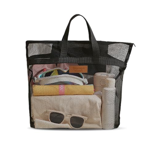 YZROHYI Duschtasche Mit Griff,Duschbeutel Große,Waschtasche Herren Damen,Strandtasche Tragbare,Tasche Zum Duschen Camping,Mesh Tragetasche,Mesh Tasche Strand,Shower Caddy Bag,Reise Kulturbeutel von YZROHYI