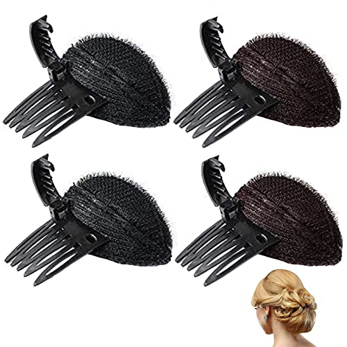 YZSZ 4 Stück Puff-Haar Kopfkissen Flauschige Schwamm-Pads Haare Kopf Kissen Unsichtbare Styling-Einsatzwerkzeug Flauschiges Insert Frisurenhilfe Zubehör für Frauen Mädchen DIY Frisur（2 Farben） von YZSZ