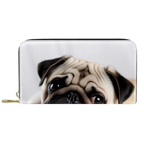 YZUOUZY Minimalistische Geldbörse für Herren, Geldbörse, Damen, Ledergeldbörse, Bulldogge, Haustier, Hund, Kartenetui, Mehrfarbig, 7.5x4.5x1 in, Komfortabel von YZUOUZY