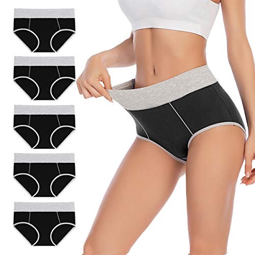 YaShaer Damen-Slips, mittelhohe Taille, Baumwolle, volle Abdeckung, Übergröße, Multipack von YaShaer