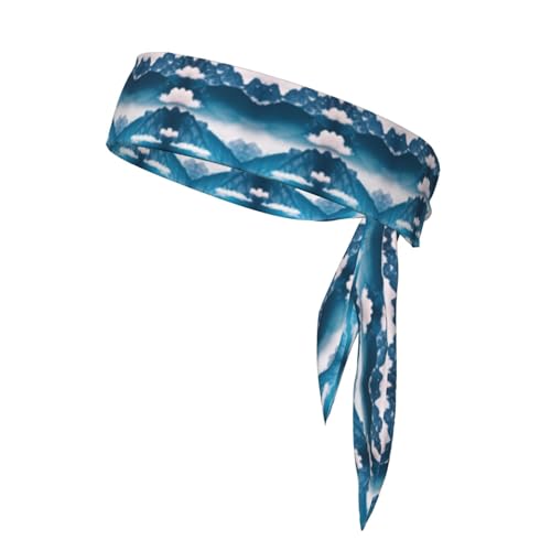 Unisex Sport-Stirnband mit Landschafts-Motiv und Berg-Druck, Ninja-Stirnbänder, Schweißbänder zum Laufen Unisex Sport-Stirnband mit Landschafts-Motiv und Berg-Druck, Ninja-Stirnbänder, Schweißbänder zum Laufen von YaWea