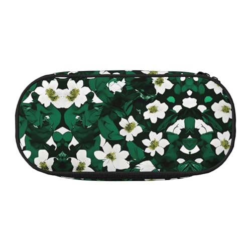 YaWea Hunter Federmäppchen mit Blumenmuster, großes Fassungsvermögen, Organizer, Aufbewahrungstasche, großes Federmäppchen für College, Zuhause, Büro von YaWea