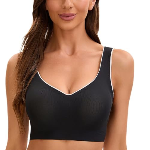 YaYiMei Eiskunstseide mit Cooling-EffektTanktop-Schnittsoft bhbh Damen ohne büge – Ideal als Tshirt BH、Schlaf BH gegen Falten und Sport BH von YaYiMei