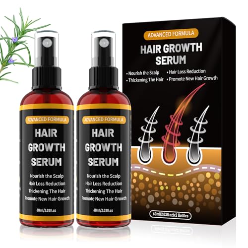 YaaHei Haarwachstumsserum für Männer/Frauen, Rosmarinöl für Haarwachstum, reduziert Haarausfall, Haaröl für trockenes, geschädigtes Haar, Verdickung von Haar und Bart, sanft, erfrischend, 60 ml (2 YaaHei Haarwachstumsserum für Männer/Frauen, Rosmarinöl für Haarwachstum, reduziert Haarausfall, Haaröl für trockenes, geschädigtes Haar, Verdickung von Haar und Bart, sanft, erfrischend, 60 ml (2 von YaaHei