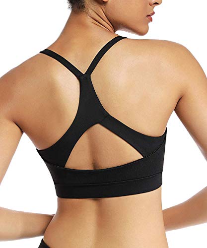 Yaavii Damen Sport BH ohne Bügel Gepolstert Yoga BH Push Up Frauen Bustier Atmungsaktiv Elastizität Sport Bra Top Schwarz2 S Yaavii Damen Sport BH ohne Bügel Gepolstert Yoga BH Push Up Frauen Bustier Atmungsaktiv Elastizität Sport Bra Top Schwarz2 S von Yaavii