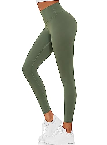 Yaavii Sport Leggings Damen High Waist Push Up Sporthose Laufhose Für Fitness Outdoor Alltag Dunkelgrün L von Yaavii