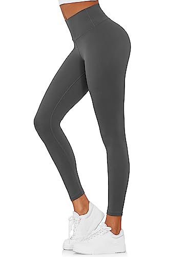 Yaavii Sport Leggings Damen High Waist Push Up Sporthose Laufhose Für Fitness Outdoor Alltag Grau L von Yaavii