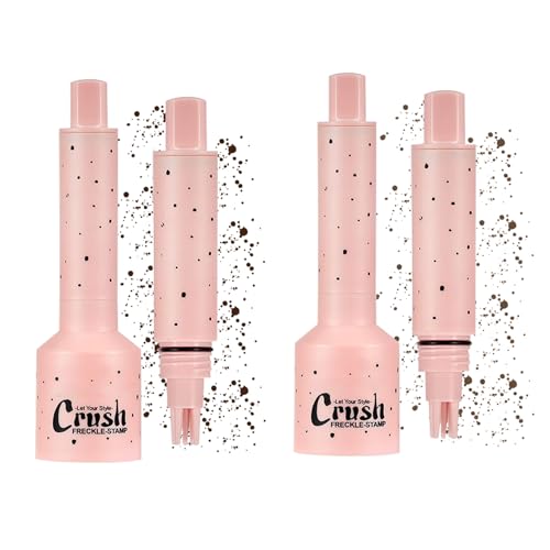 2PC Faux-Sommersprosse-Stempel, Natürlicher Lebensechter Fake-Freckle-Make-up-Stift, Wasserdichtes Schweißsicheres Gesicht Sprockle-Stempel Stifte, Langlebige Schnelle, Trockene Gesichtsorte Stempel von Yabauuop