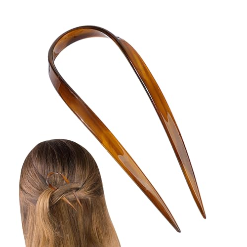 Yabauuop French Twist Haarnadel, Französische Haarnadeln für dickes Haar - Dekorative Haarnadeln für Haare,Stilvolle Haarnadeln, Haarstab-Haargabel, U-förmige -Haarstäbe für Frauen, von Yabauuop