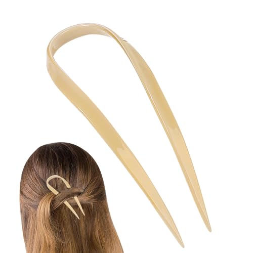 Yabauuop French Twist Haarnadel, Französische Haarnadeln für dickes Haar - Tragbare Haarstäbe | U-förmige Haarnadeln, elegante Haargabelklammer, Haarstab-Haarnadel für Frauen und Mädchen, von Yabauuop