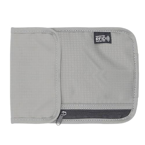 Yabauuop Reisepasstasche, Reisepassbrieftasche | RFID-blockierender Brustbeutel-Kartenhalter - Verstellbarer Nackengurt, Dokumenten-Organizer, Reisepass-Träger für Damen und Herren von Yabauuop