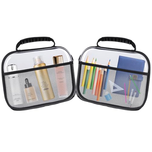 2 Stück Kulturbeutel Transparent, wasserdichte Reisekulturbeutel, Handgepäck Kosmetiktasche, Kulturtaschen für Männer, Frauen, Schwarz mit Griff 2 Stück Kulturbeutel Transparent, wasserdichte Reisekulturbeutel, Handgepäck Kosmetiktasche, Kulturtaschen für Männer, Frauen, Schwarz mit Griff von Yabound