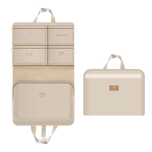 Kulturtasche zum Aufhängen, Faltbare Waschtasche Kosmetiktasche Groß, Kulturtasche Damen zum Aufhängen, Multifunktionale Reise Kosmetiktasche für Frauen & Mädchen von Yabound