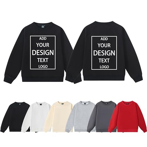 Custom Sweatshirt, Entwerfen Sie EIN Personalisiert Sweatshirt Für Kinder, Erwachsene, Männer Und Frauen. Fügen Sie Ihr Bild, Ihren Text Und Ihr Logo Auf Der Vorder- Und Rückseite Hinzu von Yacheng