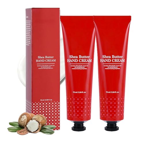 Sheabutter -Handcreme, tief feuchtigkeitsspendende und nahrhafte Lotion für trockene rissige Hände, leichte und schnell absorbierende langlebige, nicht fettige Handfeuchtigkeitscreme (2pcs) von Yacriso