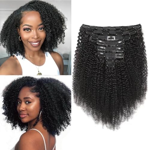Yacurcur Afro Kinky Curly Clip in Hair Extensions Human Hair 4C Hair Clip in Extensions 8pcs 120g/set 10A Brazilian Virgin Natural Hair Clip Ins for Black Women Natural Black Color 16 Inch Yacurcur Afro Kinky Curly Clip in Hair Extensions Human Hair 4C Hair Clip in Extensions 8pcs 120g/set 10A Brazilian Virgin Natural Hair Clip Ins for Black Women Natural Black Color 16 Inch von Yacurcur