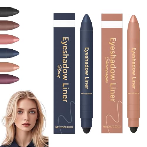 2 in 1 Eyeliner Eyeshadow, 2025 New Waterproof and Smudge-proof Eyeliner Eyeshadow Gel Pen, Highly Pigmented and Smooth, Lightweight and Portable Pocket Size (B) von Yaepoip