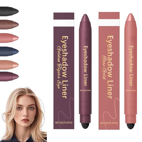 2 in 1 Eyeliner Eyeshadow, 2025 New Waterproof and Smudge-proof Eyeliner Eyeshadow Gel Pen, Highly Pigmented and Smooth, Lightweight and Portable Pocket Size (E) von Yaepoip