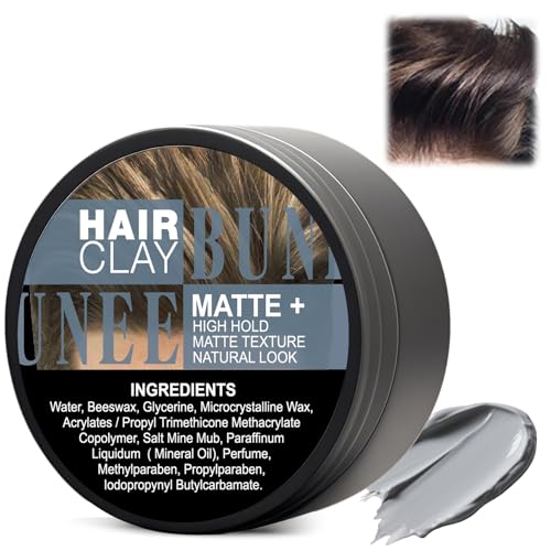 100g Matte Clay,Neat Look Forming Paste für Männer,Defining Paste,Stylingpaste für Männer,Haarprodukt mit mittlerem bis starkem Halt,Stylingprodukt für flexibel formbares Haar & ein mattes Finish von Yagaspantery