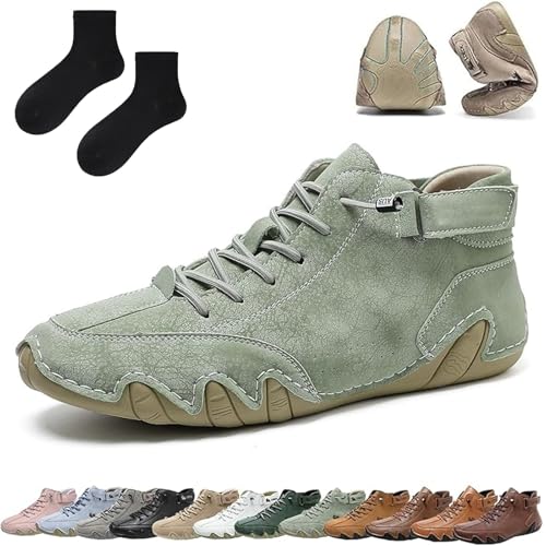 Alpaca Barfuss Schuhe, Alpaca Ergonomischer Barfußschuh, Ldeck Herren Schuhe, Wasserdichter & Schmerzlindernder Barfußschuhe Leder Damen (A, Erwachsene, 44, Numerisch, EU Schuhgrößensystem, Breit) von Yagerod