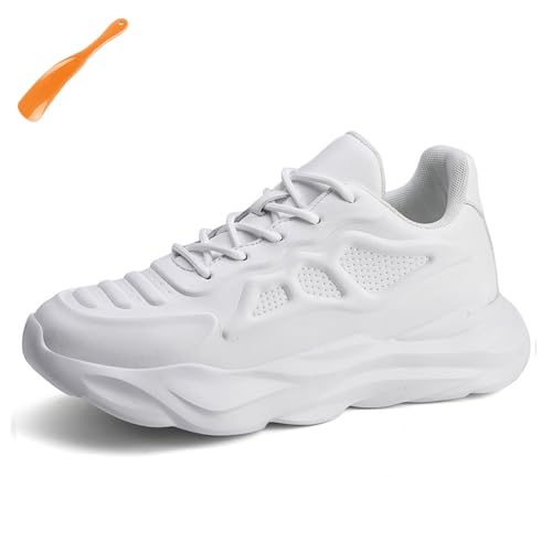 Elevateshoes Speed, 4/6/8 cm Elevate Shoes Men's Breathable, Orthopaedic Shock Absorption Unisex Sports Shoes, Breathable, Non-Slip and Invisible(Weiß-8 cm,39) von Yagerod