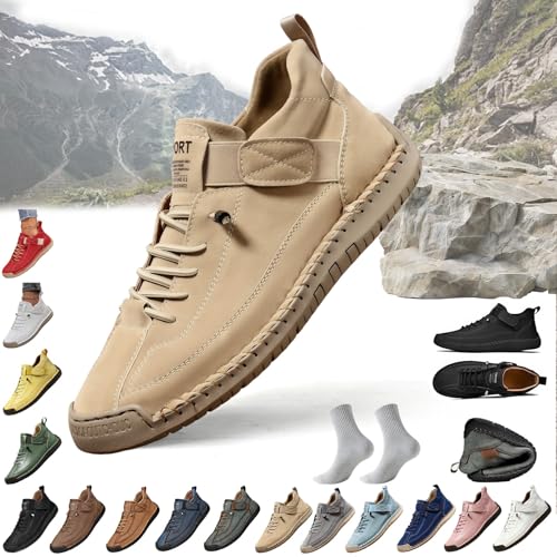 Yagerod Elira – Sneakers, Elira | Bequeme, Stützende Sneakers, Ergonomischer Orthopädische Schuhe mit Verstellbarem Gummiband, Hineinschlüpfen, zum Wandern Camping Autofahren(Aprikose,44) von Yagerod