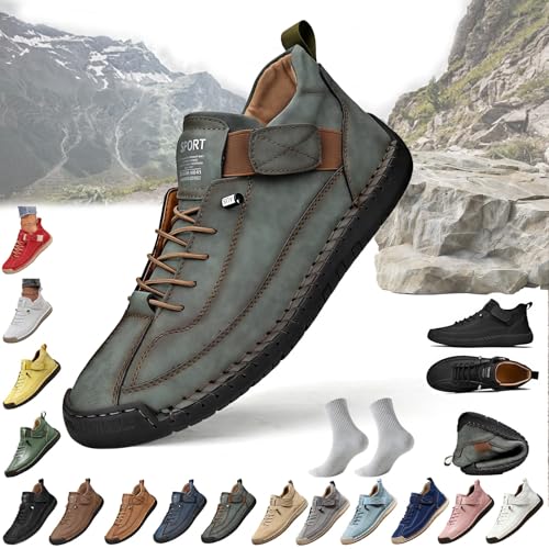 Yagerod Elira – Sneakers, Elira | Bequeme, Stützende Sneakers, Ergonomischer Orthopädische Schuhe mit Verstellbarem Gummiband, Hineinschlüpfen, zum Wandern Camping Autofahren(Armeegrün,39) von Yagerod