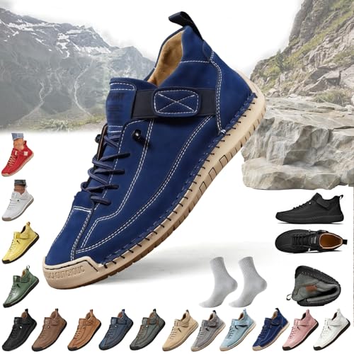 Yagerod Elira – Sneakers, Elira | Bequeme, Stützende Sneakers, Ergonomischer Orthopädische Schuhe mit Verstellbarem Gummiband, Hineinschlüpfen, zum Wandern Camping Autofahren(Dunkelblau,39) von Yagerod