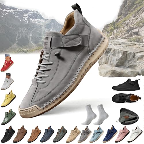 Yagerod Elira – Sneakers, Elira | Bequeme, Stützende Sneakers, Ergonomischer Orthopädische Schuhe mit Verstellbarem Gummiband, Hineinschlüpfen, zum Wandern Camping Autofahren(Grau,36) von Yagerod