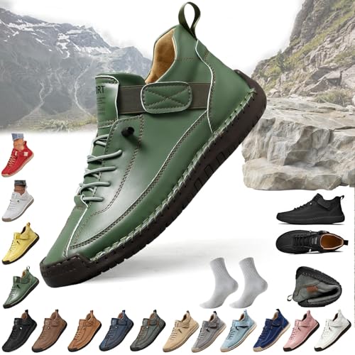 Yagerod Elira – Sneakers, Elira | Bequeme, Stützende Sneakers, Ergonomischer Orthopädische Schuhe mit Verstellbarem Gummiband, Hineinschlüpfen, zum Wandern Camping Autofahren(Grün,38) von Yagerod