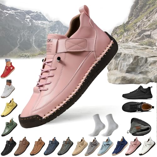 Yagerod Elira – Sneakers, Elira | Bequeme, Stützende Sneakers, Ergonomischer Orthopädische Schuhe mit Verstellbarem Gummiband, Hineinschlüpfen, zum Wandern Camping Autofahren(Pink,36) von Yagerod