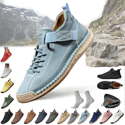 Yagerod Elira – Sneakers, Elira | Bequeme, Stützende Sneakers, Ergonomischer Orthopädische Schuhe mit Verstellbarem Gummiband, Hineinschlüpfen, zum Wandern Camping Autofahren(Seeblau,39) von Yagerod