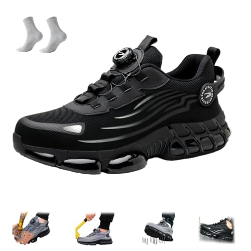 Yagerod Glider Rs Sicherheitsschuhe, Werkstein S3 Pro Arbeitsschuhe, Schnellverschluss Drehverschluss, Leicht und Atmungsaktiv, mit Stahlkappe, rutschfest, Stoßfest und Durchtrittsicher, Unisex(A,47) Yagerod Glider Rs Sicherheitsschuhe, Werkstein S3 Pro Arbeitsschuhe, Schnellverschluss Drehverschluss, Leicht und Atmungsaktiv, mit Stahlkappe, rutschfest, Stoßfest und Durchtrittsicher, Unisex(A,47) von Yagerod