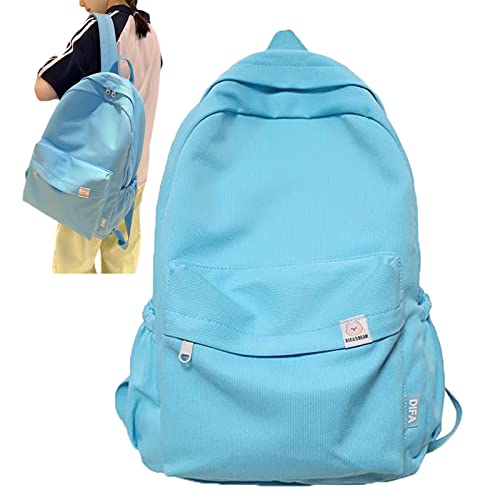 Yagerod Green Backpack Aesthetic Backpack Back to School Supplies for Teen Middle Girls Aesthetic Kawaii Cute Backpacks (blue backpack) von Yagerod